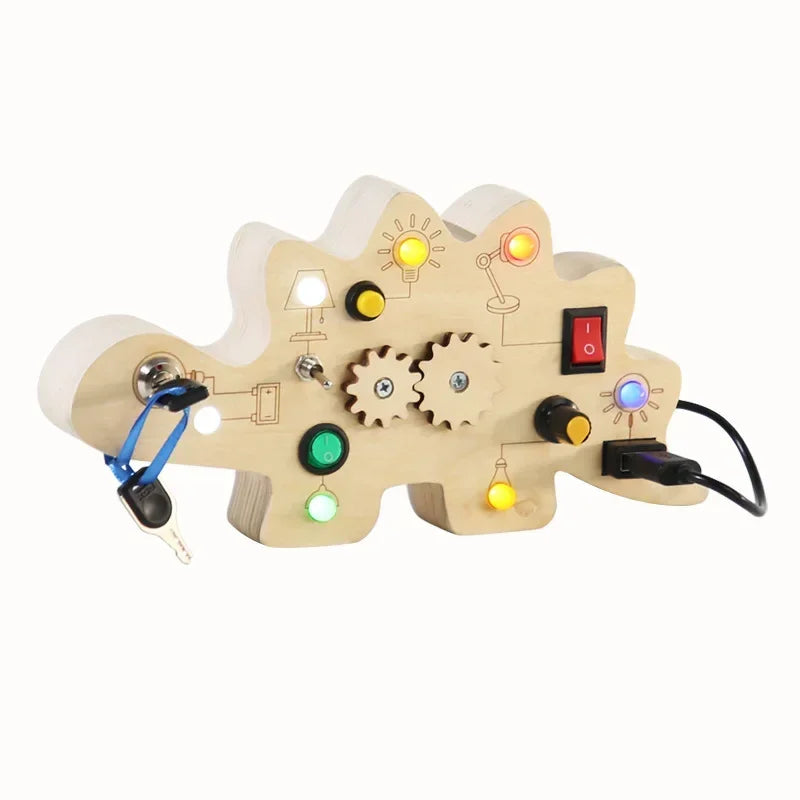 Montessori Busy Board – LED Sensory Activity Toy for Toddlers