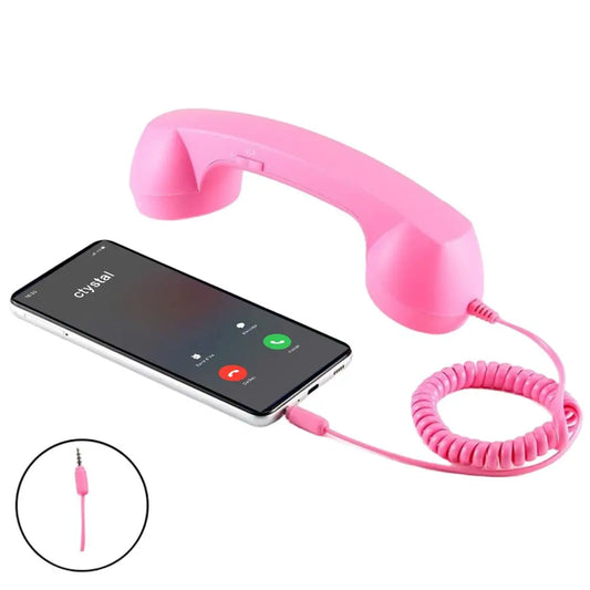 Retro Phone Handset – Vintage Mobile Headset with Type-C & 3.5mm