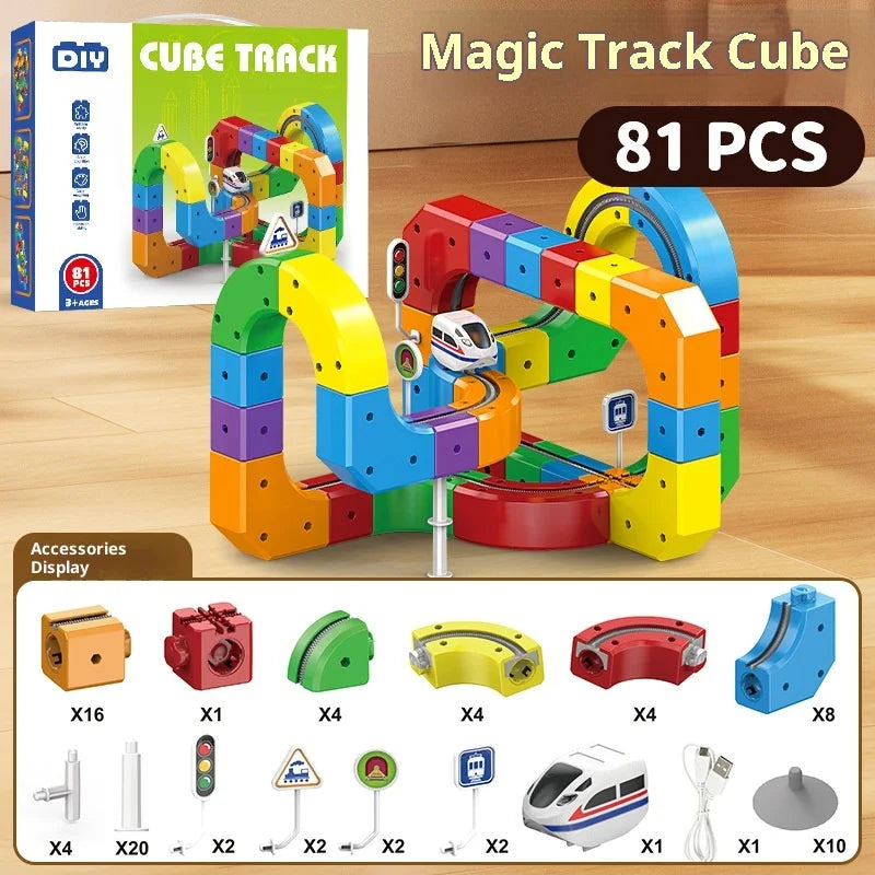 Anti-Gravity Magnetic Train Track Set – Electric STEM Railway Toy for Kids