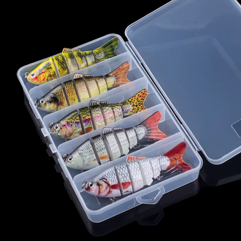 Multi-Jointed Swimbait Fishing Lure Set – Sinking Wobblers - 5pcs