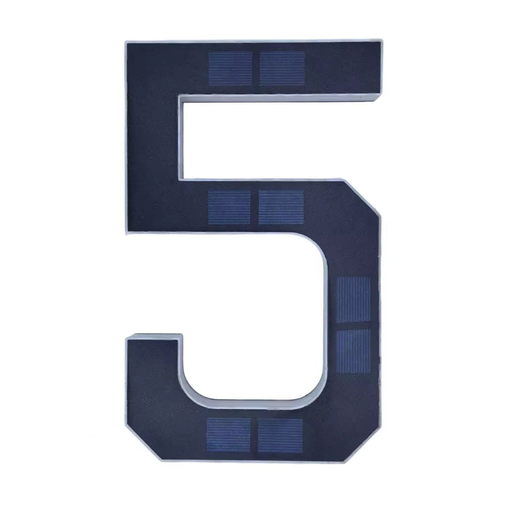 Solar LED House Number Sign – Waterproof Illuminated Address Plaque