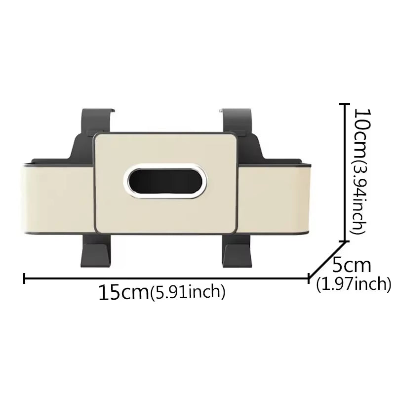 Car Seat Back Organizer – Tissue Holder, Cup Holder & Storage Box