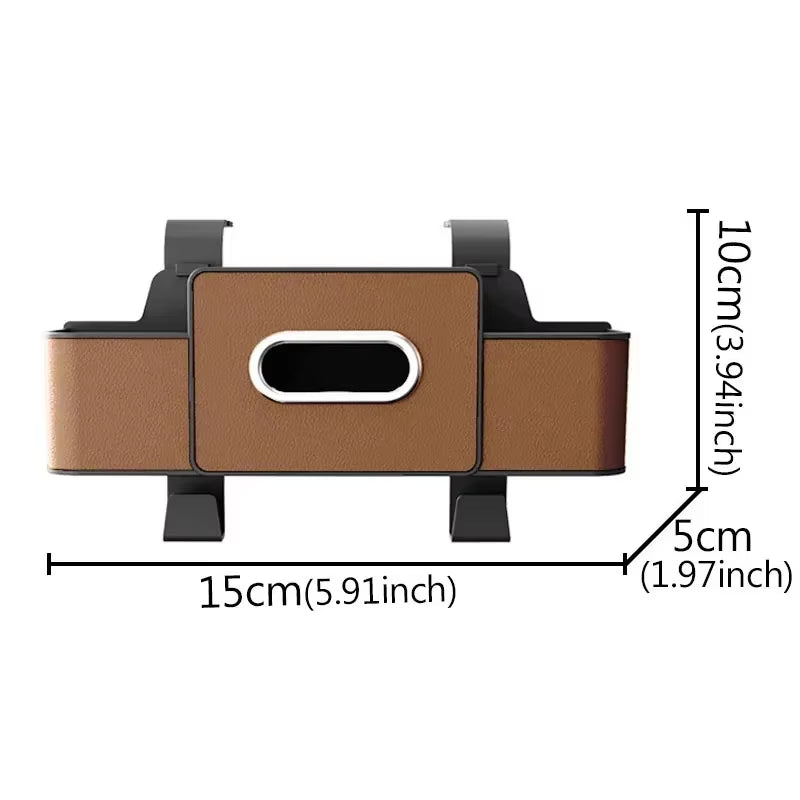 Car Seat Back Organizer – Tissue Holder, Cup Holder & Storage Box