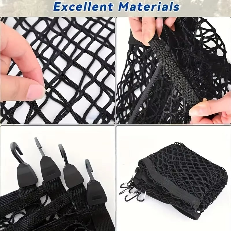 Universal Truck Bed Cargo Net – Elastic Tailgate Storage Organizer
