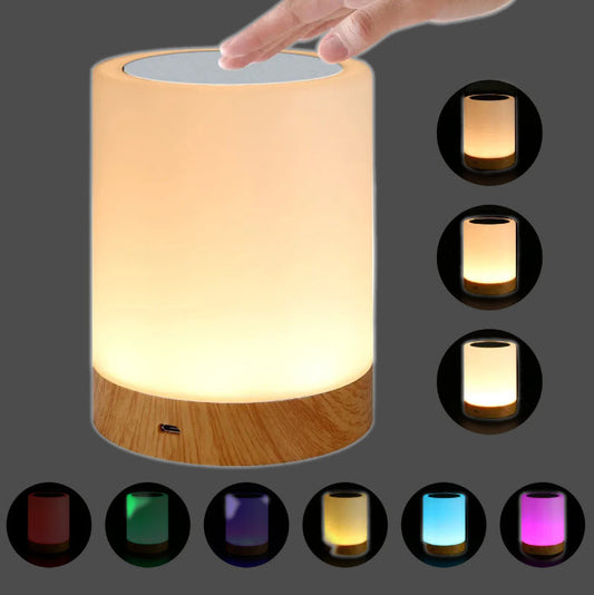 Touch Control LED Night Light – Dimmable Colour Changing Bedside Lamp