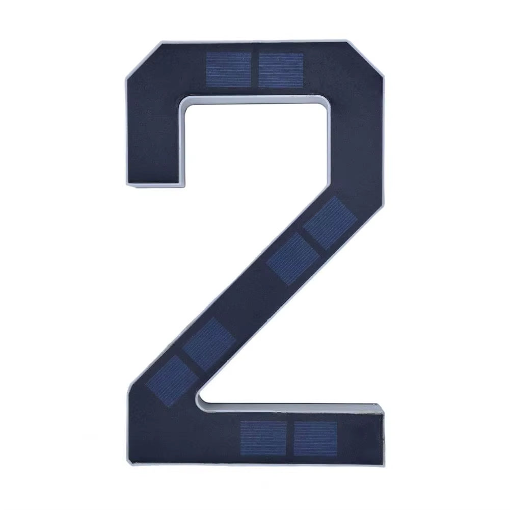 Solar LED House Number Sign – Waterproof Illuminated Address Plaque