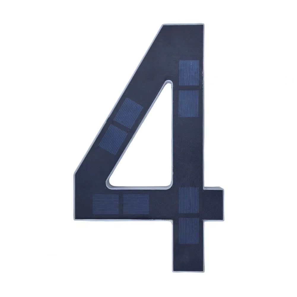 Solar LED House Number Sign – Waterproof Illuminated Address Plaque