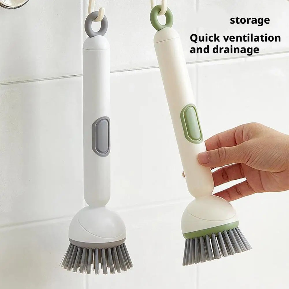 Dish Scrub Brush with Soap Dispenser – Long Handle Kitchen Cleaner