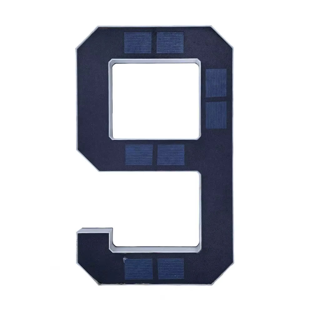 Solar LED House Number Sign – Waterproof Illuminated Address Plaque