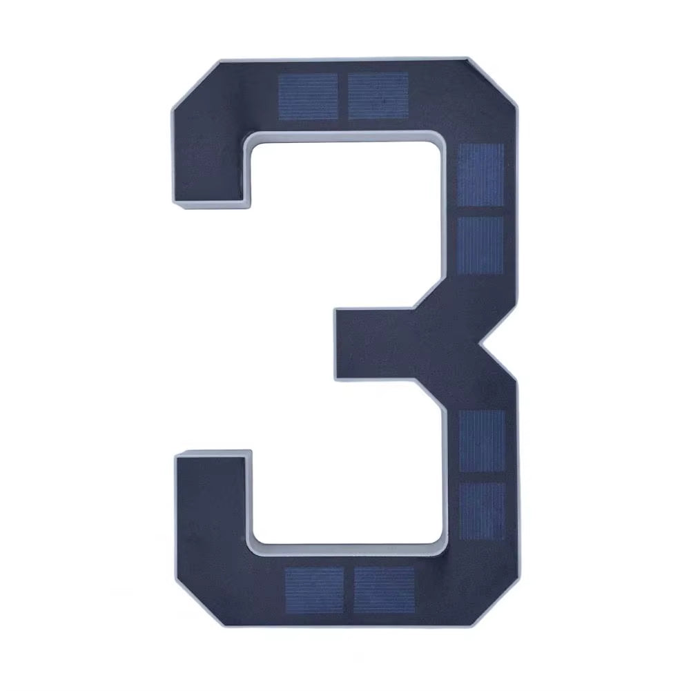 Solar LED House Number Sign – Waterproof Illuminated Address Plaque