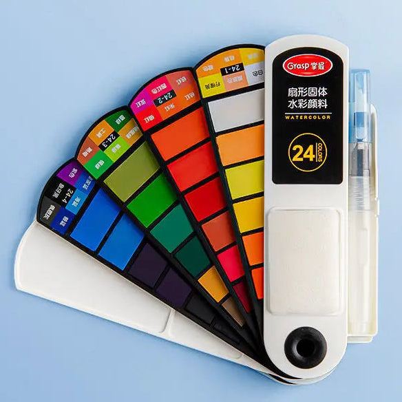24-Color Portable Watercolor Paint Set – Artist Travel Kit