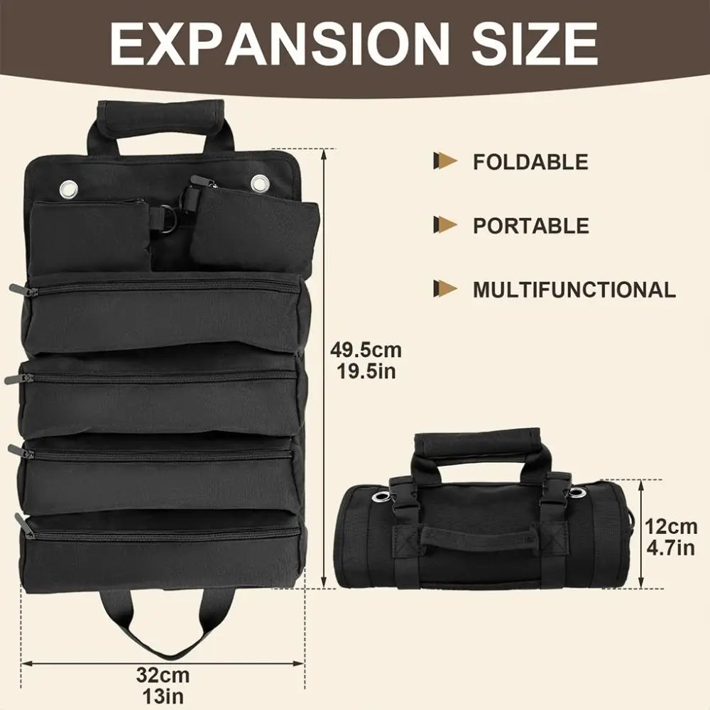 Roll-Up Tool Bag – Multi-Pocket Portable Tool Organizer