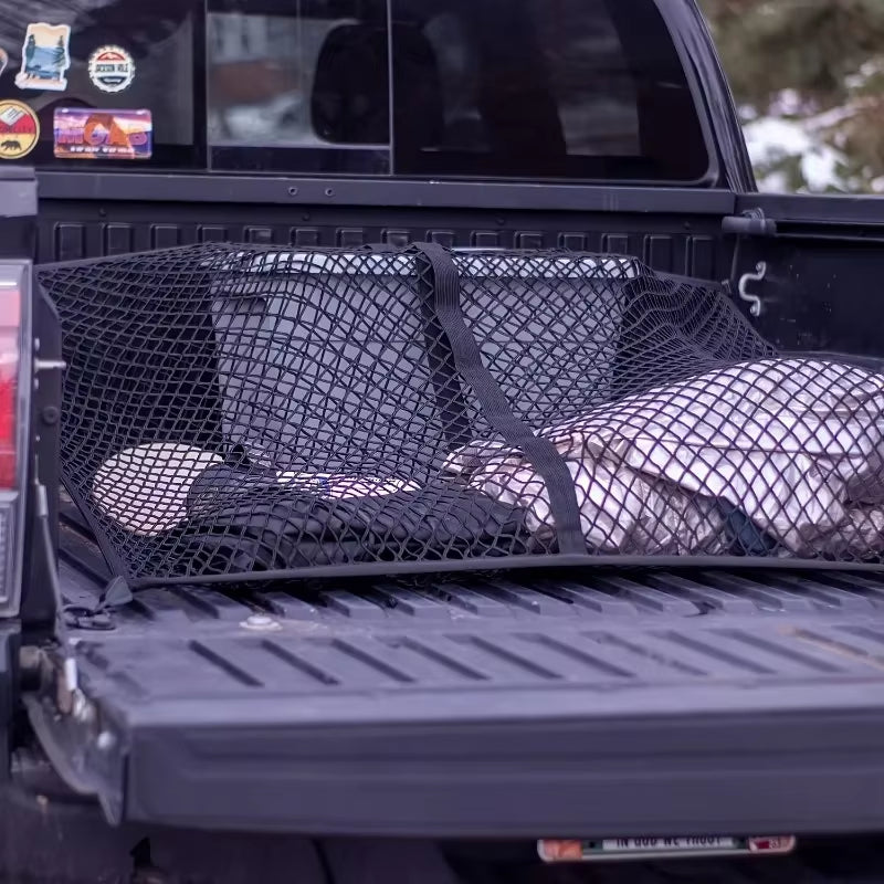 Universal Truck Bed Cargo Net – Elastic Tailgate Storage Organizer