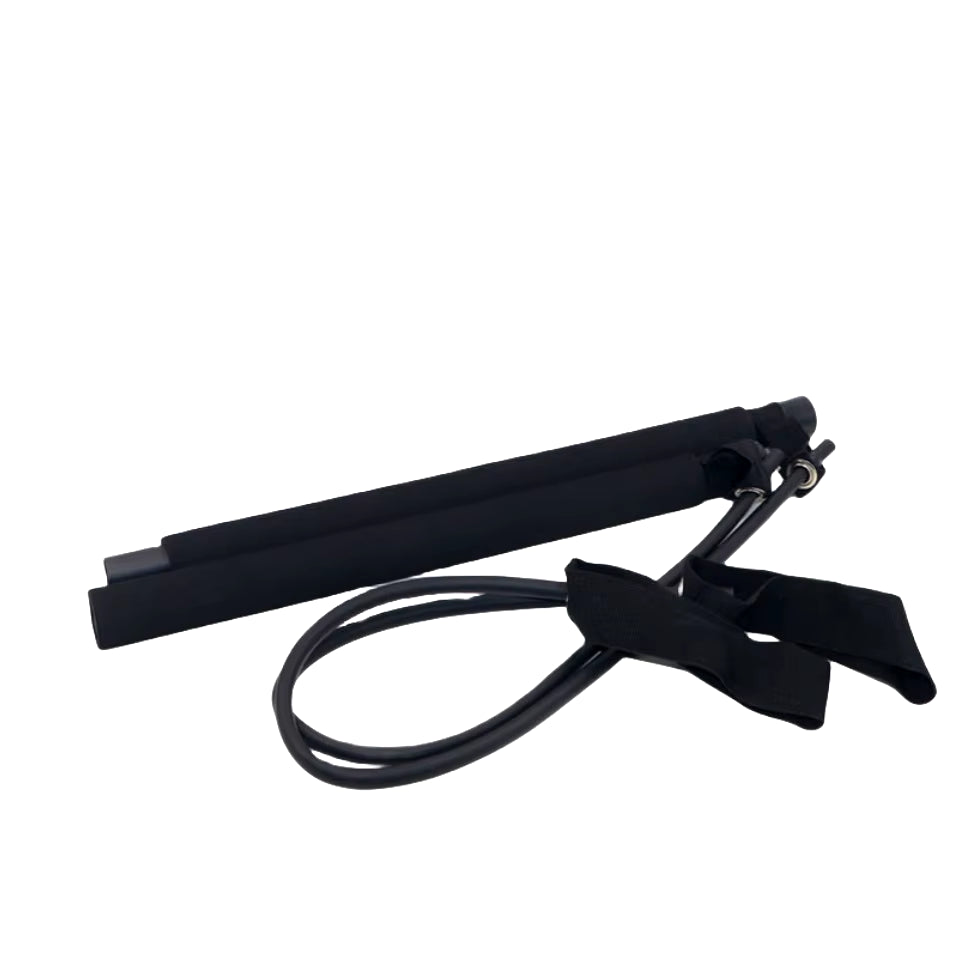 Pilates Resistance Bar – Portable Home Workout Stick with Bands