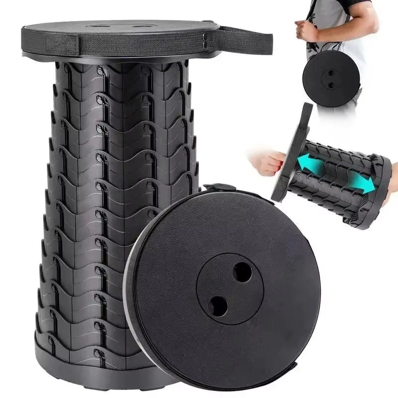 Portable Telescopic Folding Stool – Compact Outdoor Seat