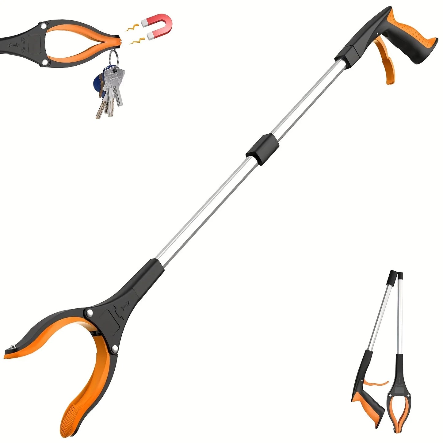 32-Inch Grabber Reacher Tool – 360° Rotating Heavy-Duty Gripper