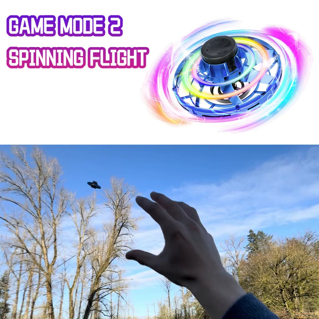 LED Flying Spinner Ball – Hand-Controlled Mini Drone Toy