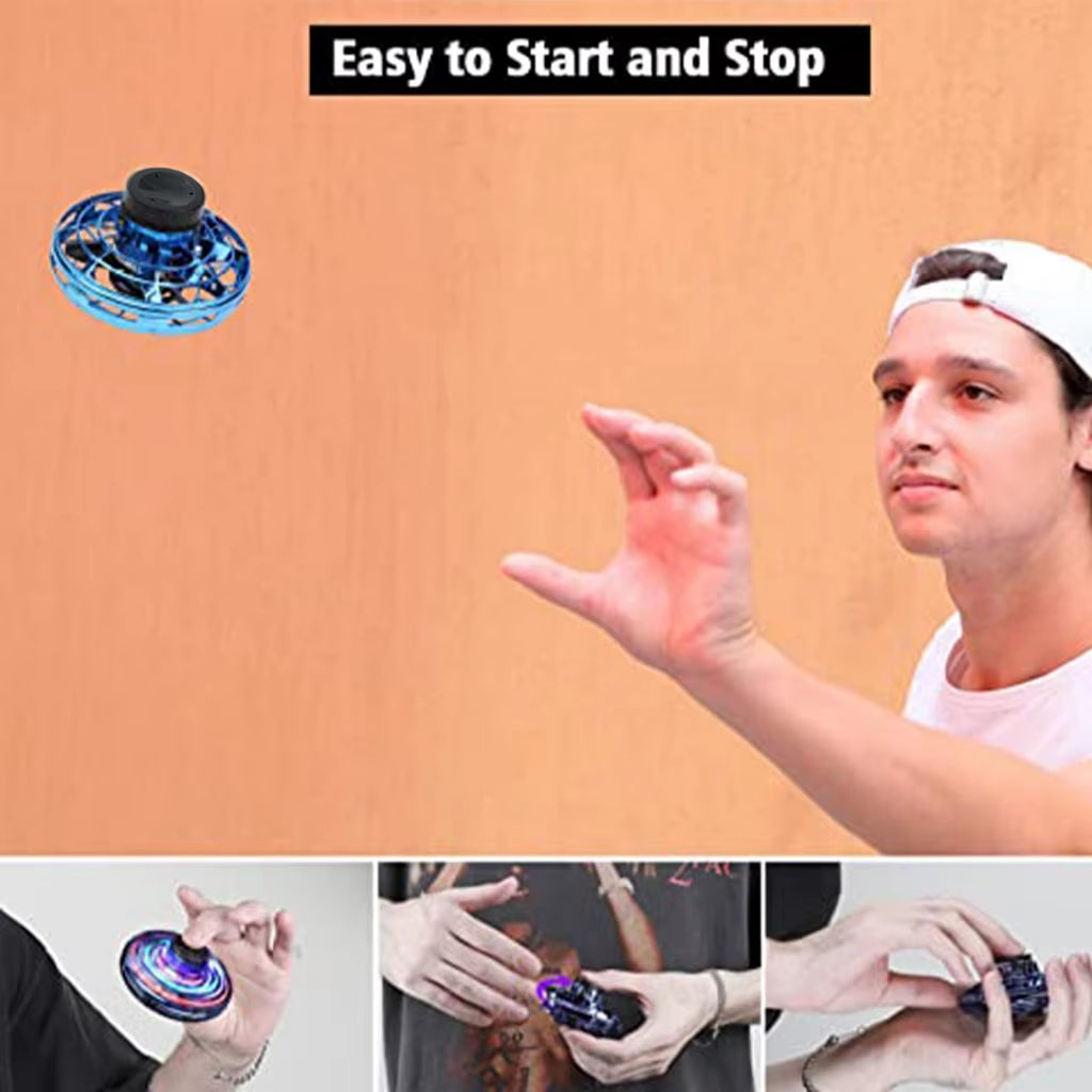 LED Flying Spinner Ball – Hand-Controlled Mini Drone Toy