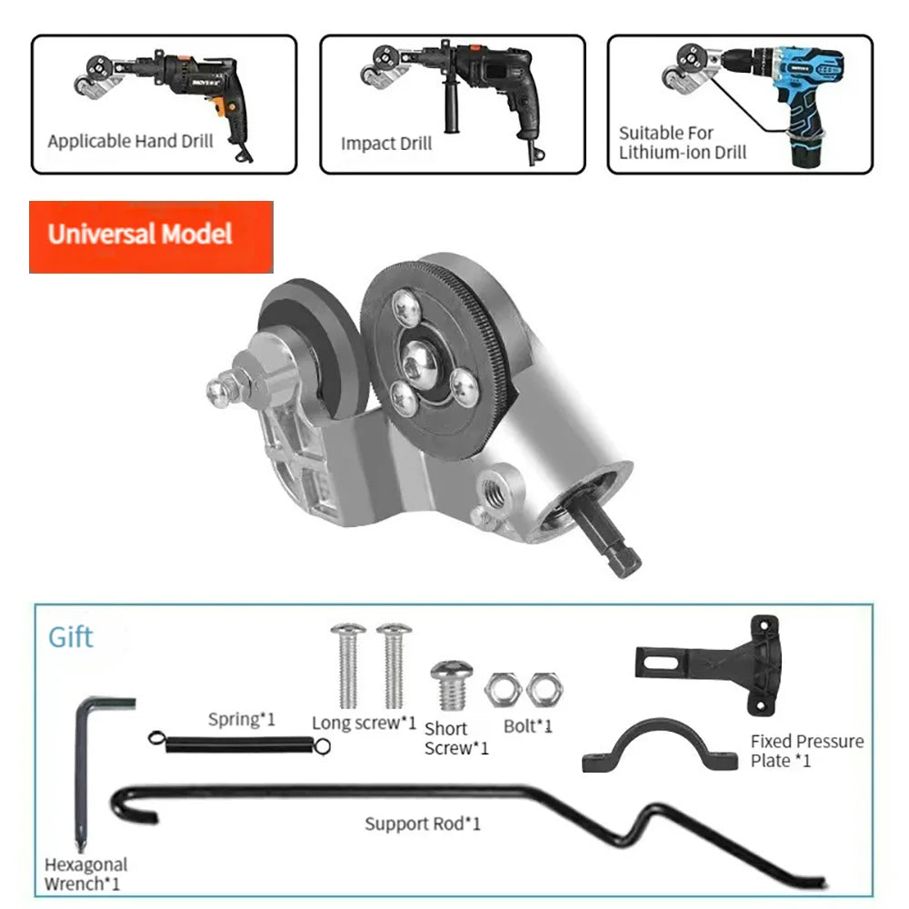 Electric Drill Metal Cutter Attachment – Sheet Metal Nibbler Tool