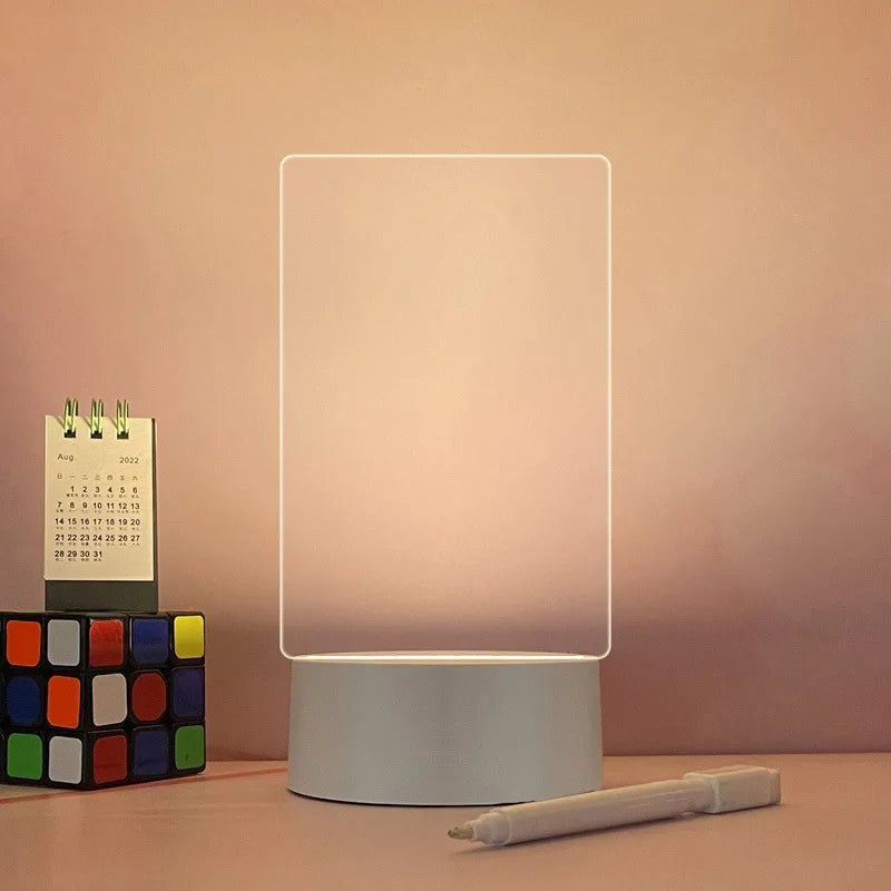 LED Acrylic Message Board Lamp – DIY Writing Night Light