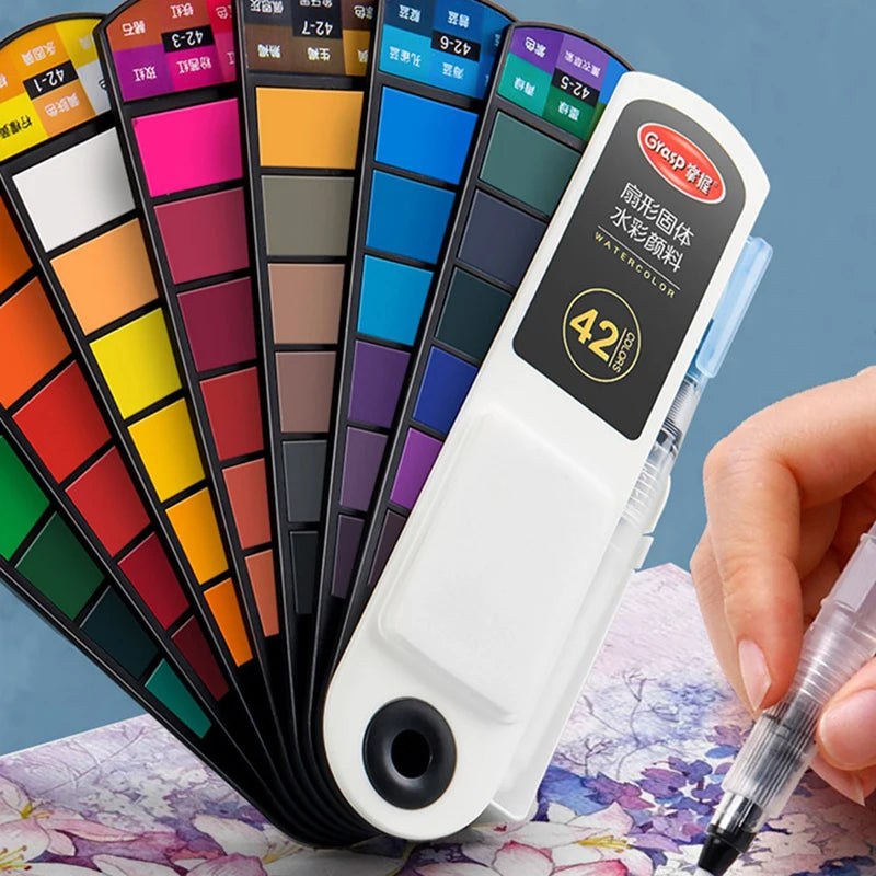 24-Color Portable Watercolor Paint Set – Artist Travel Kit