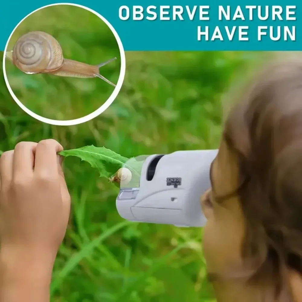Pocket Microscope for Kids – 60X–120X Zoom with Phone Holder