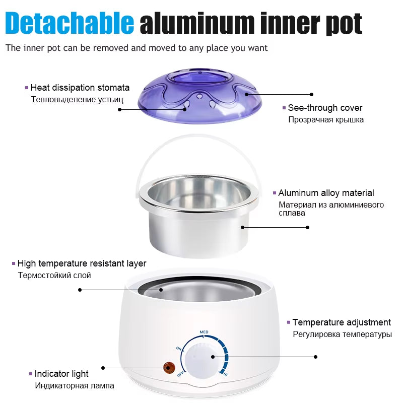 Wax Warmer Kit – Quick Heat Hair Removal Wax Melter (500ml)