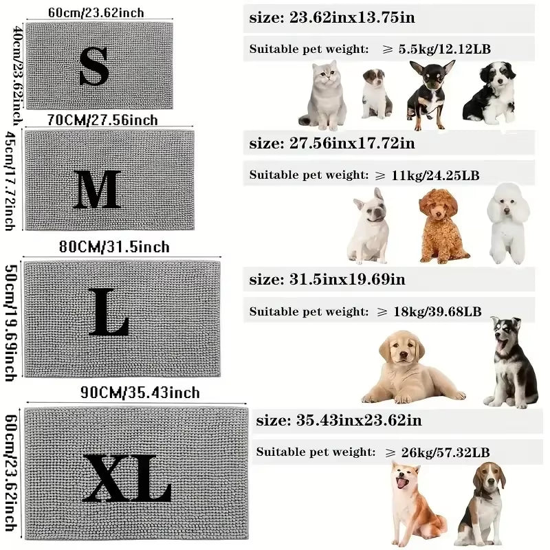 Muddy Paws Dog Doormat – Absorbent Quick-Dry Pet Mat