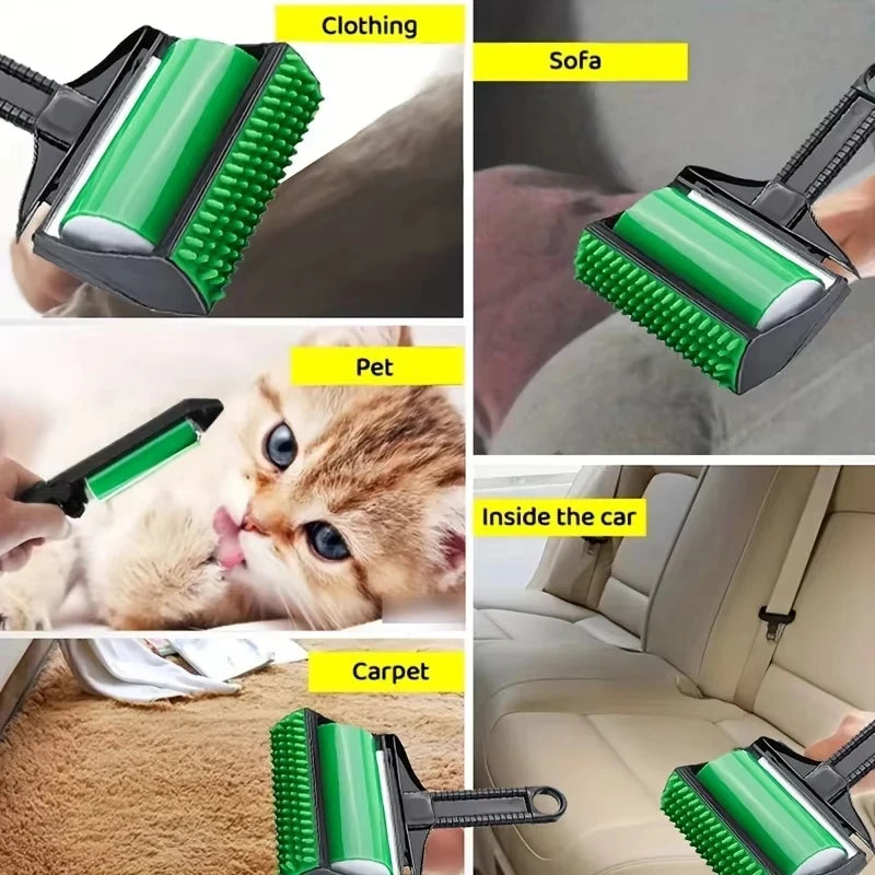 Reusable Pet Hair Remover Roller – Lint & Fur Cleaning Brush