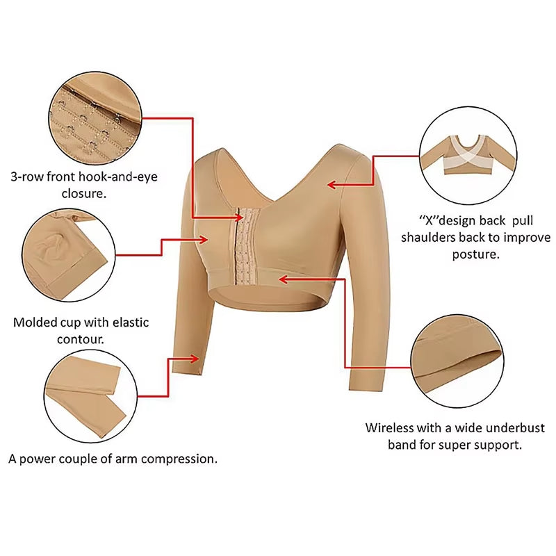 Women’s Compression Arm Shaper Top – Slimming Posture Support