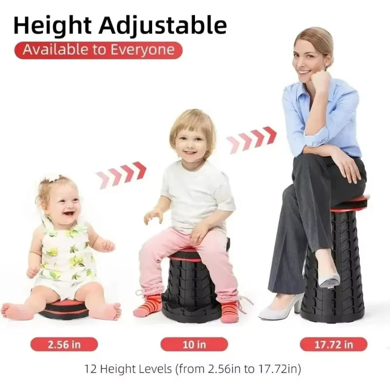 Portable Telescopic Folding Stool – Compact Outdoor Seat