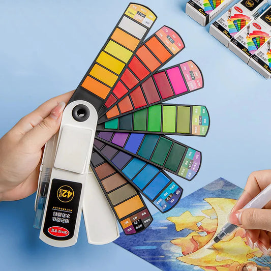 24-Color Portable Watercolor Paint Set – Artist Travel Kit