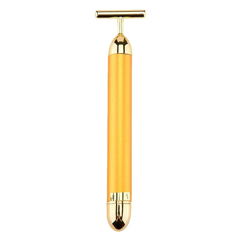 24K Gold Vibrating Facial Massager – Firming & Sculpting Beauty Tool