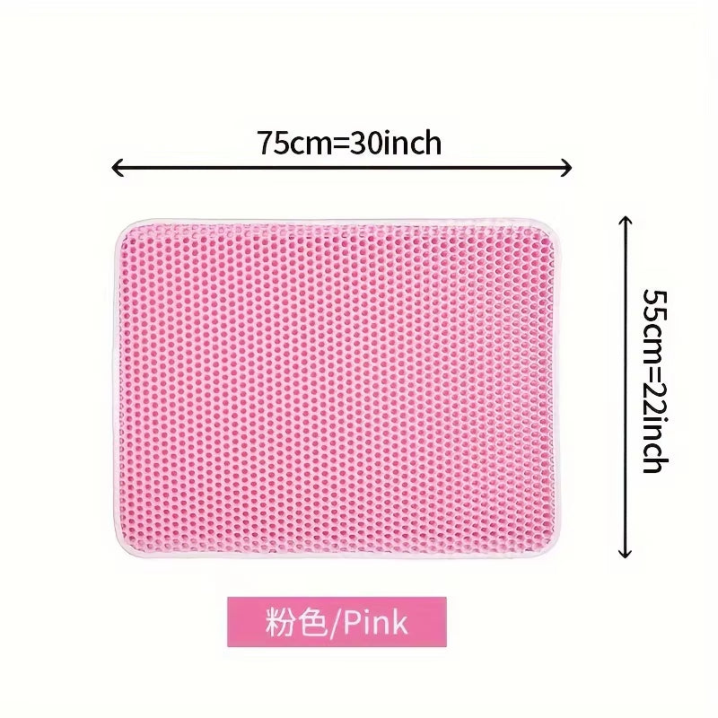 Honeycomb Cat Litter Mat – Waterproof Double Layer Scatter Control