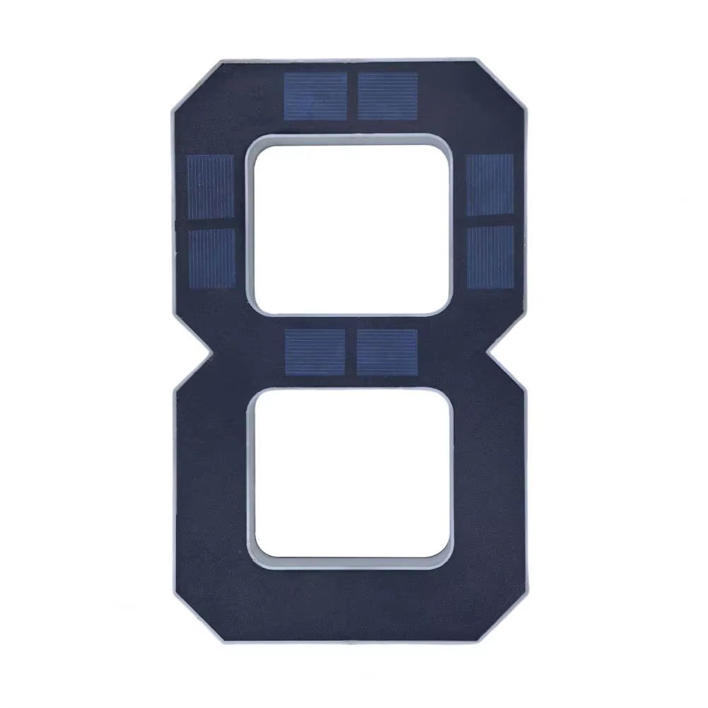 Solar LED House Number Sign – Waterproof Illuminated Address Plaque