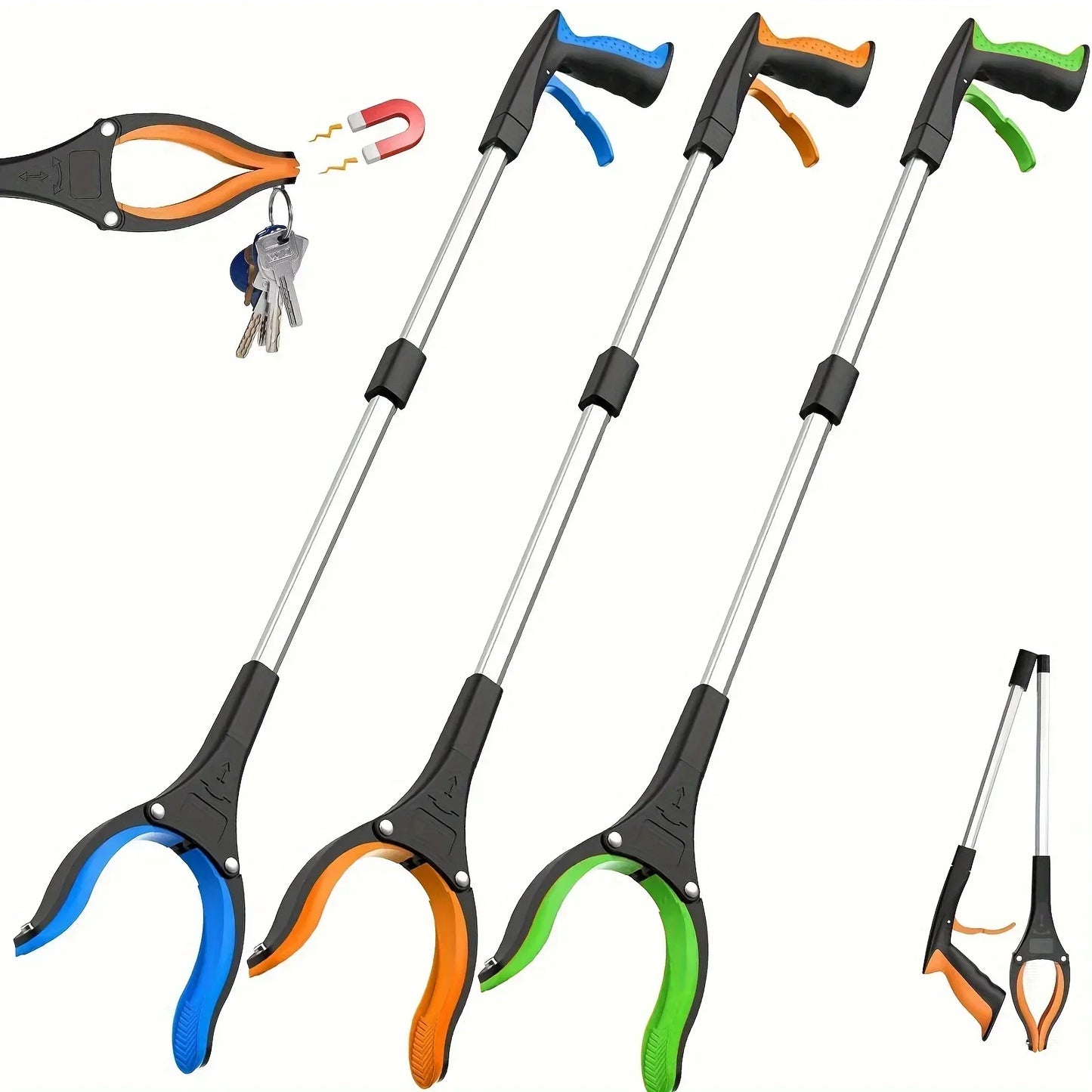 32-Inch Grabber Reacher Tool – 360° Rotating Heavy-Duty Gripper
