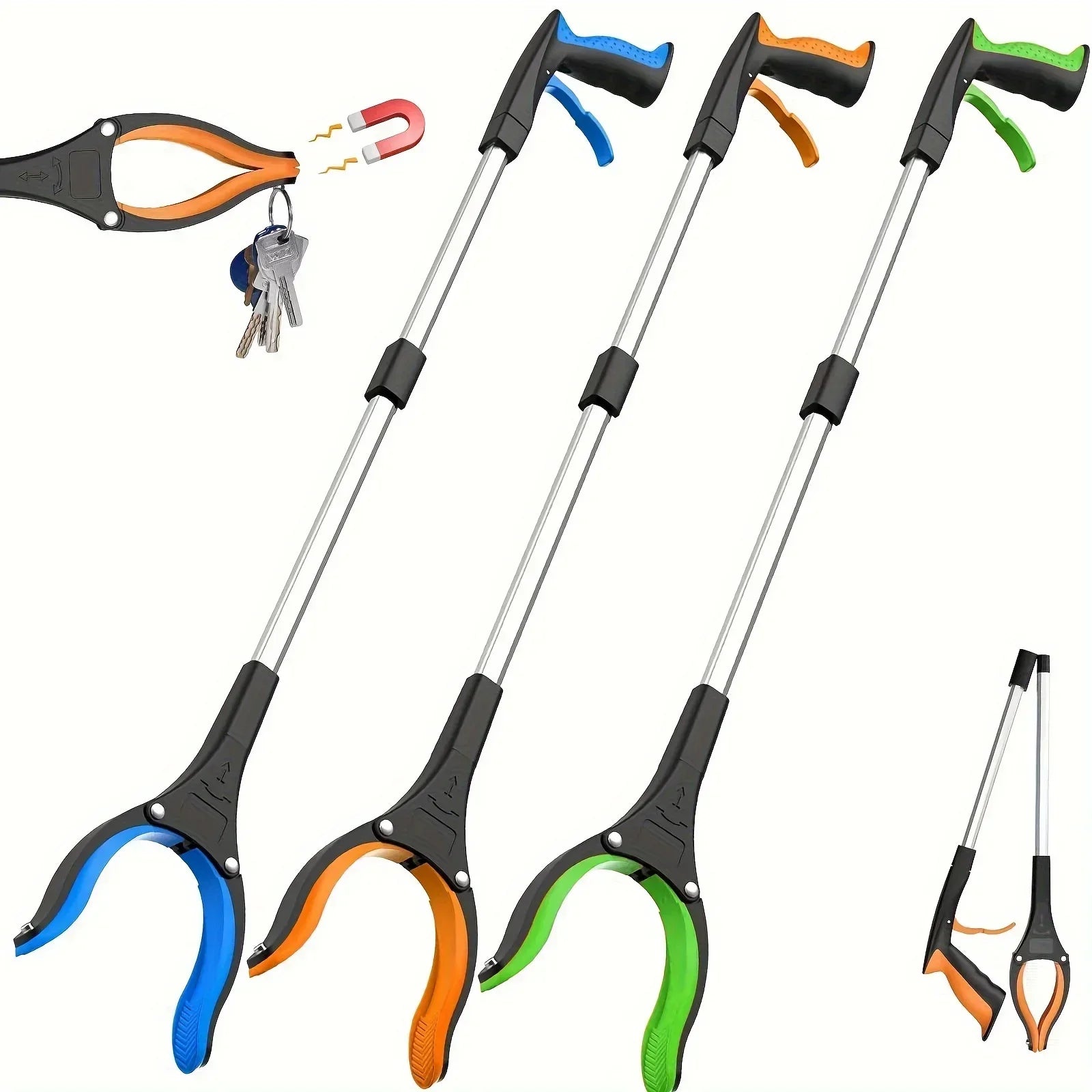 32-Inch Grabber Reacher Tool – 360° Rotating Heavy-Duty Gripper