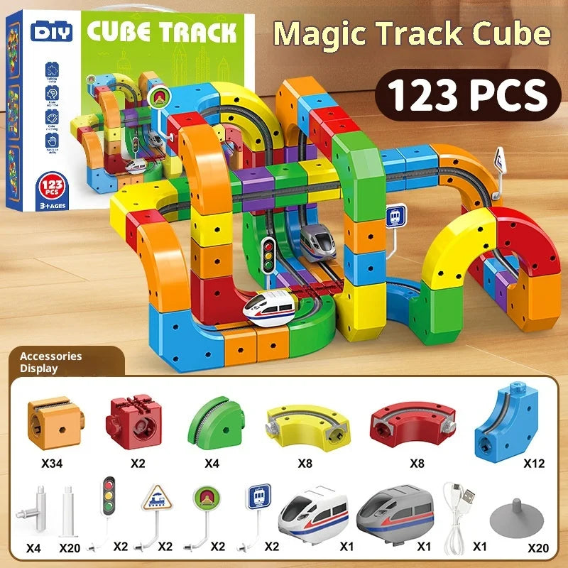 Anti-Gravity Magnetic Train Track Set – Electric STEM Railway Toy for Kids