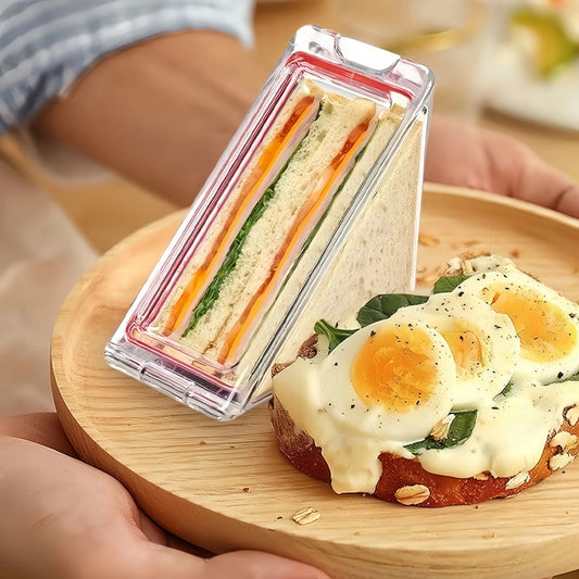 Portable Triangle Sandwich Box – Reusable Lunch Container with Lid