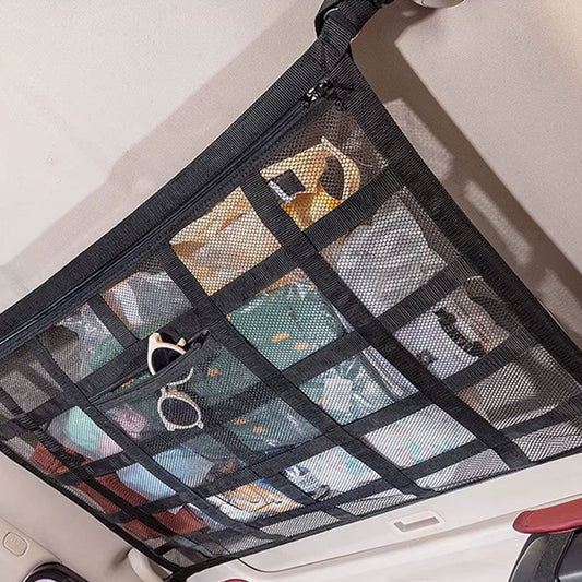 Car Ceiling Cargo Net – Overhead Roof Storage Organizer