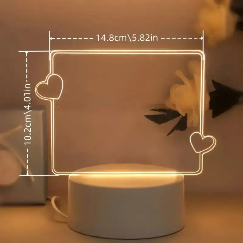 LED Acrylic Message Board Lamp – DIY Writing Night Light