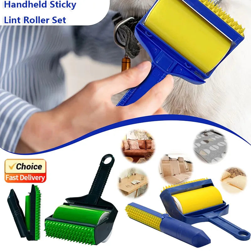 Reusable Pet Hair Remover Roller – Lint & Fur Cleaning Brush