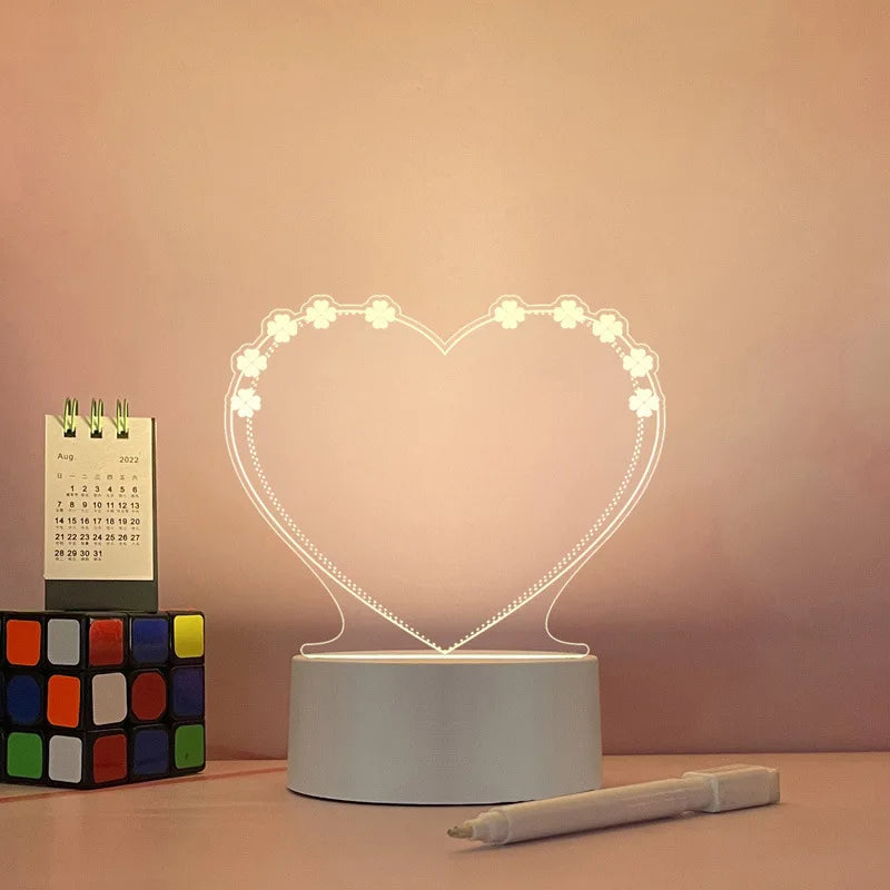 LED Acrylic Message Board Lamp – DIY Writing Night Light