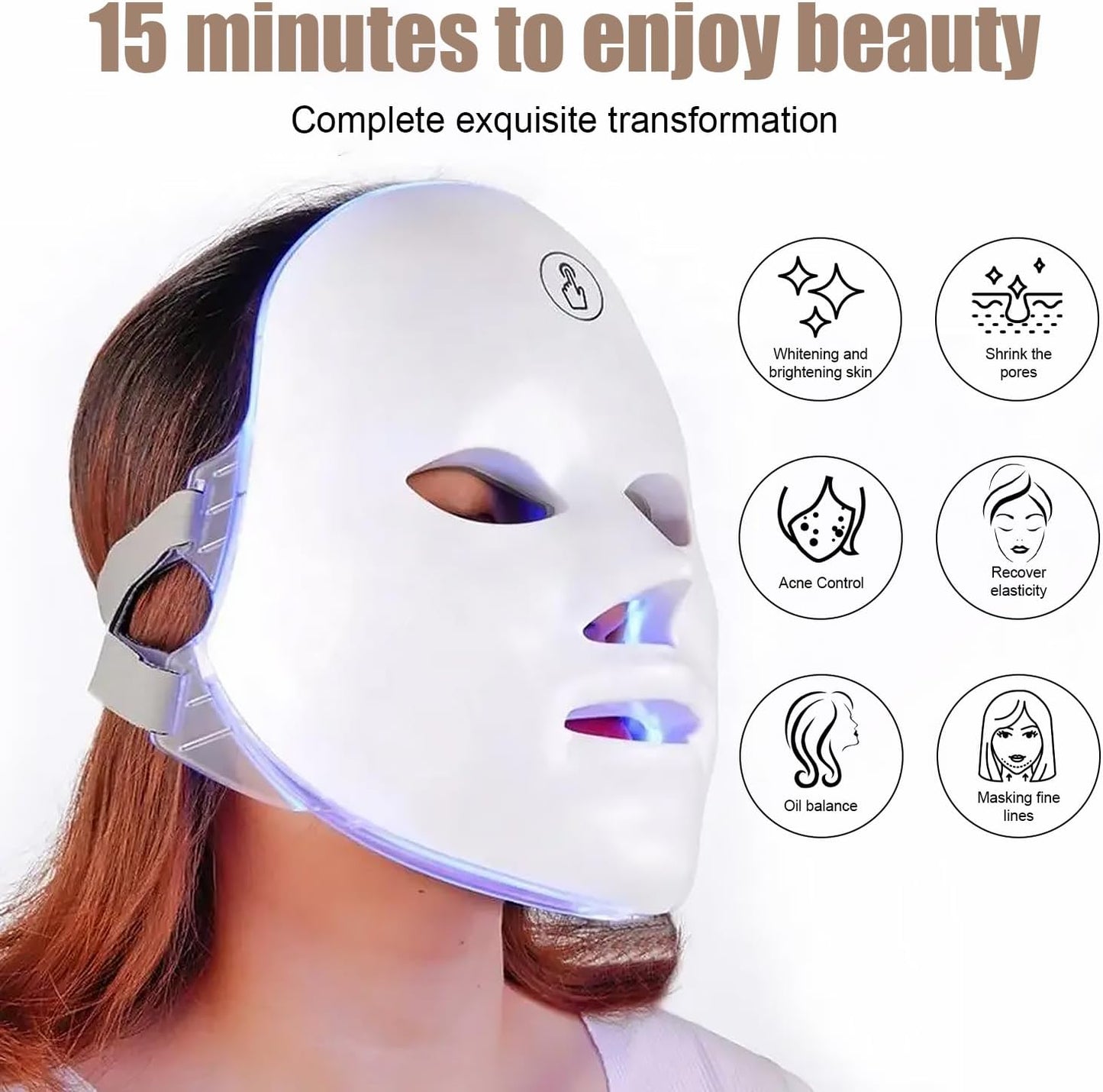 7-Color LED Light Therapy Face Mask – Wireless Skin Care Device