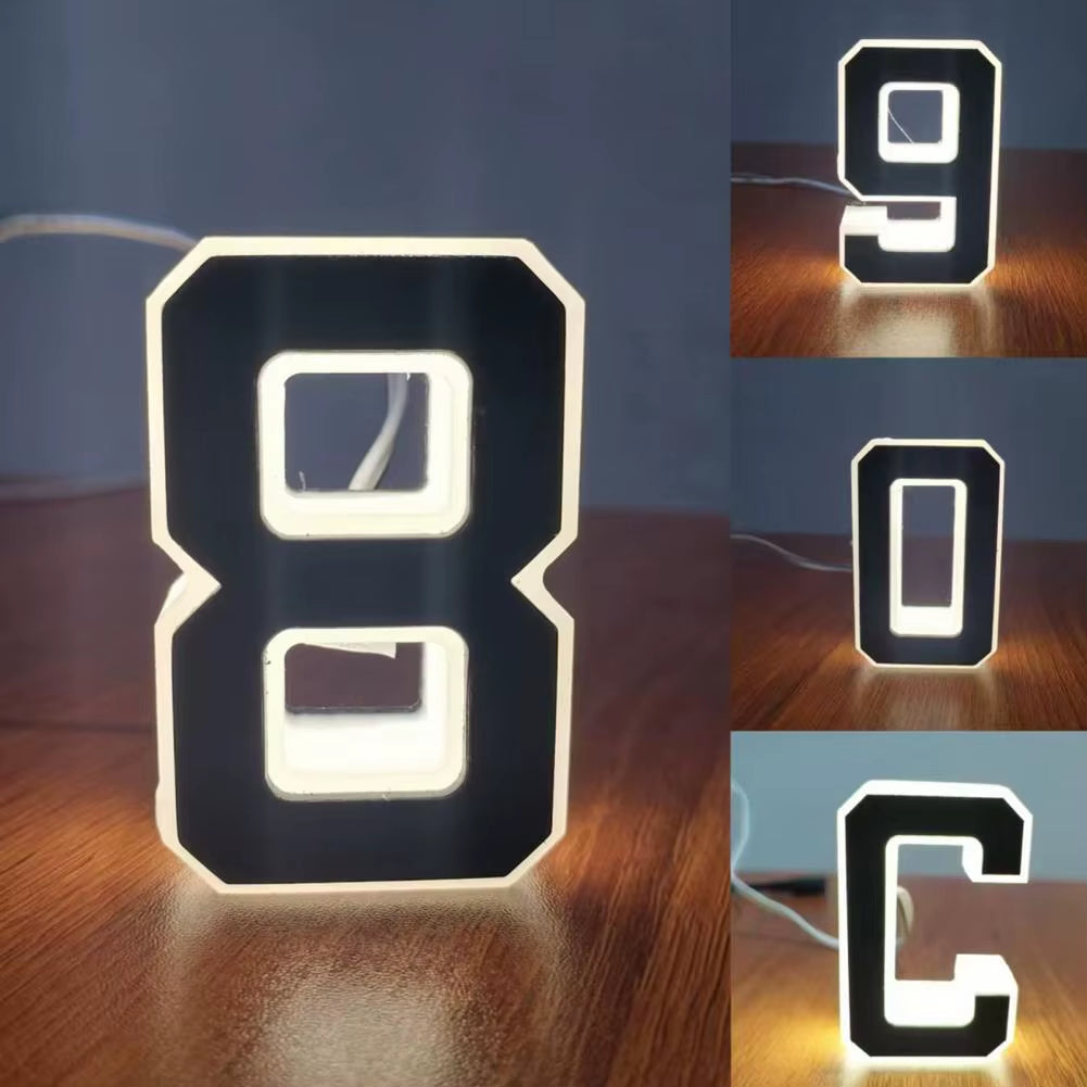 Solar LED House Number Sign – Waterproof Illuminated Address Plaque