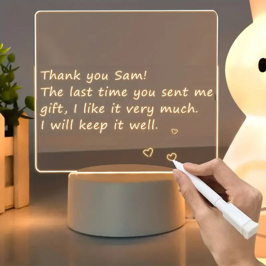 LED Acrylic Message Board Lamp – DIY Writing Night Light
