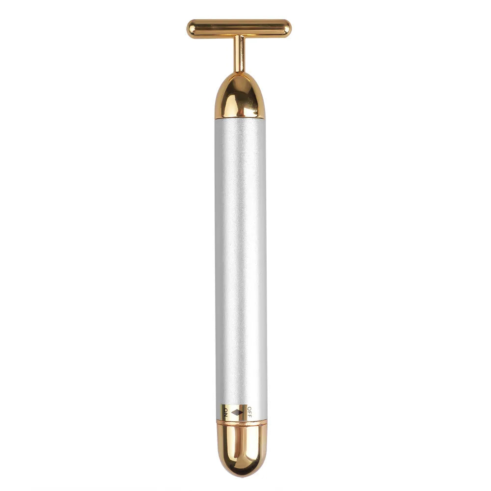 24K Gold Vibrating Facial Massager – Firming & Sculpting Beauty Tool