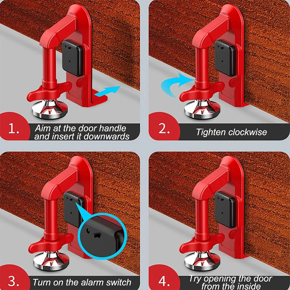 Alarm Door Stopper – Portable Anti-Theft Security Door Lock