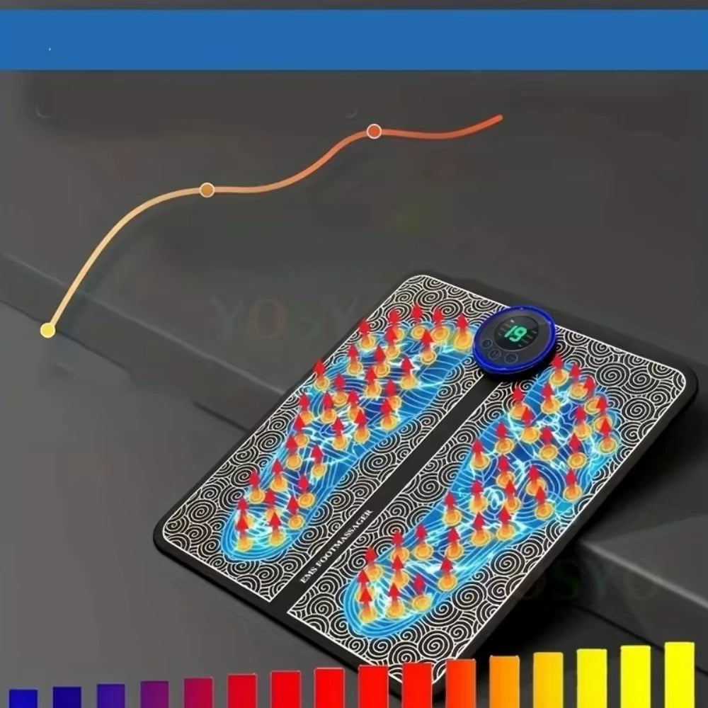 EMS Foot Massager Pad – Electric Muscle Relaxation Mat with Remote