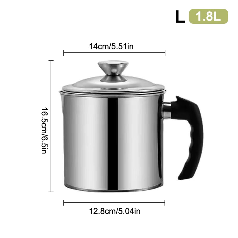 Stainless Steel Oil Dispenser Pot – Built-In Filter Container